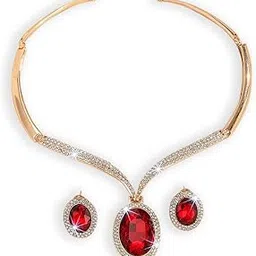 Necklace Jewellery Set for Women Latest Stylish Design Fancy Crystal (16787s)-image-82