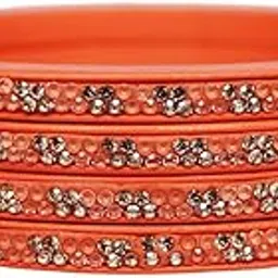 taj bridal store Designer Lac Bangles Set in Latest Traditional Rhinestones Design-picture-11