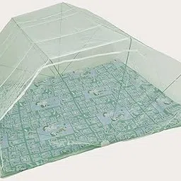 Elegant Mosquito Net Foldable Double Bed Mosquito Net - 6 * 6 Feet Bed Size (Green Color)-picture-23