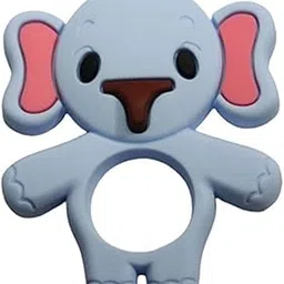 Jingle Kids Baby Soft Silicone Elephant Shape Textured Molar Teething Toy for New Born/Toddler/Infants/Kids BPA Free 6 to 12 Months (Pattern 2)-picture-71