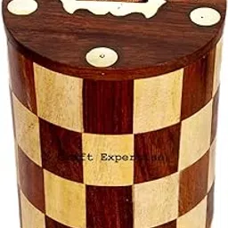 Craft Mshopr Handmade Wooden Money Bank Coin Box for Kids Toy 5 Inches, Natural, Modern-picture-20
