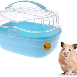 Sage Square Portable Carrier Traveler Vacation Carry Cage for Hamster/Dwarf/Gerbil/Mice Habitat - Durable & Lightweight (Blue)-image-56