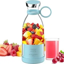 TOPSELLERS Portable Blender, USB Rechargeable Mini Juicer Blender, Electric Juicer Bottle Blender Grinder Mixer, Personal Size Blender for Juices, Shakes and Smoothies, Fruit Juicer Machine- 420 ML-picture-12