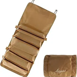 INKULTURE 4 in 1 Makeup Pouch Detachable Toiletry Bag for Travels Cosmetic Organizer for Women | Khaki | Pack of 01 image 1