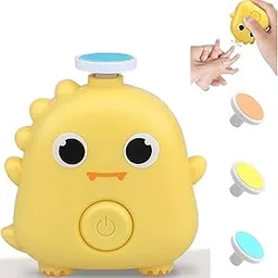 Twisoo Electric Baby Nail Trimmer Kit Baby Nail Clipper – Ergonomic, Quiet Baby Nail File with 3 Safe Grinding Heads, Harmless Design for Infants’ Toenails & Fingernails Cartoon Shape (Yellow)-image-2