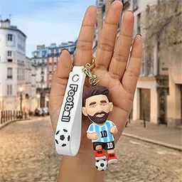 Daiyamondo Cheers on Your Team With Football Player Ronaldo Messi 3D Rubber keychain With Long Ribbon - A Vibrant Accessory for Soccer Fans and Collectors-picture-29