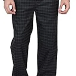 particle Pleat-Front Checks Formal Trousers Regular Fit Pants for Men, Waist Sizes 32-46-picture-27