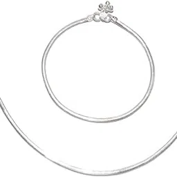 t trendy mart Snake Chain Anklet for Women, Stylish Thread Payal, Free Size, Silver-picture-50