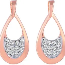 18k (750) Rose Gold and Diamond Stud Earrings for Women-image-38