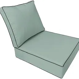 Prolinemax |COVER ONLY| Outdoor Contrast Piped Trim Large Deep Seat Back Pillow Cover AD002-picture-26