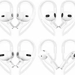 Adjustable Ear Hooks Compatible with AirPods Pro 2 2022 Release [ Anti-Slip ], 360 Degree Rotation Adjustment Earhooks Sport Holder Wings Compatible with AirPods 3 2 1 & Pro 4 Pairs Translucent-image-38