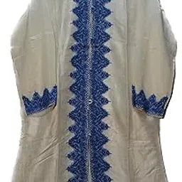 craftbazar Kashmiri Silk Hand Embroidered Long Coat With Beautiful Border Work-picture-21