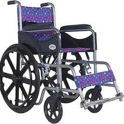 Asmofit Premium Folding Paediatric Wheelchair with Safety Belt | 23-Inch Solid Mag Wheels - Ideal for Disabled Kids, Physically Challenged Children, Boys & Girls | Weight Capacity 100 Kg (Unisex)-picture-12