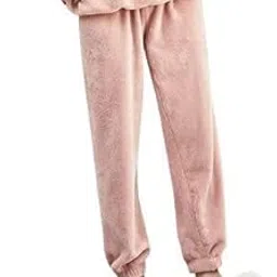 sunex Women's and Men's Winter Bottom Plush Fluffy Pajama Pants Warm Fleece Lounge Pants Sleepwear Bottoms Free Size (Waist 28-34 Pack of 1)-picture-32