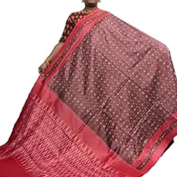 Pochampally ikkat mercerized cotton saree without blouse_165-picture-31