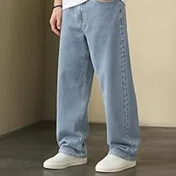 rabezo denim Boot Leg Mid Rise Light Blue Men Denim Jeans (BTL-SNS05-RBZ)-picture-11