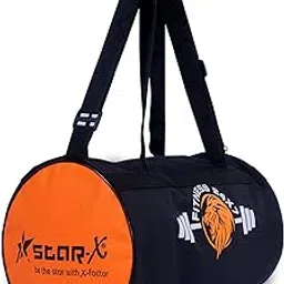 STAR X Compact Orange Black Gym Bag-image-0