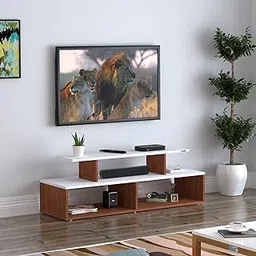 amaflip Melina Engineered Wood TV Unit/TV Stand/Floor Standing TV Unit/TV Cabinet/TV Entertainment Unit (Walnut White) - Ideal for Upto 55"(D.I.Y)-picture-29