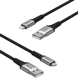 NOXWAV Combo Pack of 2 | Micro USB + USB to Light-ning Cable | Nylon Braided Fast Charging Cables for iPhones, Android Devices & Accessories-picture-28