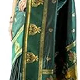 pandadi saree Women's Soft Silk Paithani Saree With Unstitched Blouse Piece-picture-37