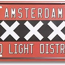 Art Street Metal Tin Sign Amsterdam Metal Plate Poster - Galvanised Iron with Printed Top,Decorative Tin Signs for Cafe Beer Bar -6x12 Inches-picture-31