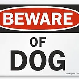 SmartSign - S-7404-AL-10 "Beware of Dog" Sign | 7" x 10" Aluminum-picture-11