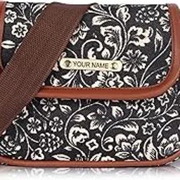 yoyowing Women’s Personalized Sling Bag with Custom Name Plate — Party, Office & Regular Use Crossbody Bag | Stylish Leatherette Shoulder Purse with Magnetic Lock & Multi Compartments-picture-49