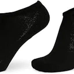 vinson Men's & Women's Plain Cotton Blended Ankle Socks (Black)-(Pack of 2)-picture-19