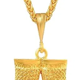 morir Gold Plated Brass Dual Artificial Nails Teeth Design Pendant Locket Necklace Fashion Jewellery For Men/Women-picture-25