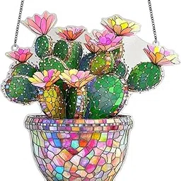 ATORSE 2D Flat Party Decoration Cactus Window Art Plant Flat Acrylic Window Hanging|Home & Garden|Home Dacor|Figurines-image-16