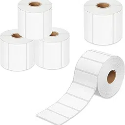 GLUN® Direct Thermal Barcode Label Sticker Size 50mm x 25mm, 5000 Labels, Pack of 5 Roll, Direct Thermal White Self Adhesive Sticker for Labeling & Barcoding-picture-48