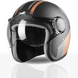TVS Cruisetown Open Face Helmet � Half Face Helmet for Riders | ISI & DOT Certified | Premium Protection for Men & Women | Comfortable, Durable & Lightweight Design with Visor-picture-12