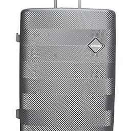 american tourister Polycarbonate Texture 4 Wheels Hardsided Trolley Bag Strolly/Luggage (Large 78 Cm, Silver), 360 Degree-picture-11