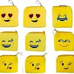 Birthday Party Return Gift Ideas Bulk for Kids Children Girls Bags Emotions Smiling Fur Zip Pouch Trendy Cool Emoticons Purse Soft Furry Cradle cermony Baby Naming (15)-image-71