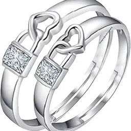 mahi Solitaire Crystal Proposal Adjustable Couple Ring for Men and Women (PAFRCO1103093PR)-picture-45