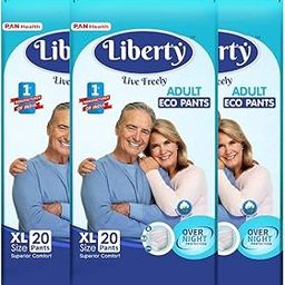 Liberty Eco Adult Diaper Pants, Extra Large (XL) Size, 60 Count, Waist Size (96-165cm | 38-65nches), Unisex, High Absorbency, Leak Proof, Overnight Protection, Pack of 3, 20 count/pack-picture-38