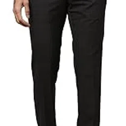 raymond Men's Poly Viscose Blend Checks Pattern Slim Fit Flat Front Formal Trouser-picture-28