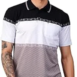 essa Men's Cotton Rich Half Sleeve Slim Fit Color Block Polo Neck Tshirt | Casual Stylish T-Shirt for Man | Perfect for Travel & Outing | Super Soft, Breathable Material-picture-26