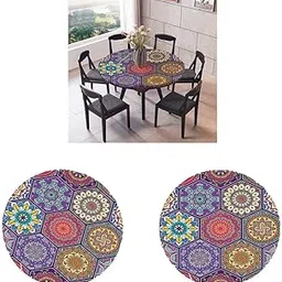 bnf® 2pcs Elastic Edged Waterproof Backed Fitted Table Cover Tableclothes 1.5m_E|Home & Garden | Furniture | Furniture Parts & Accessories-picture-18