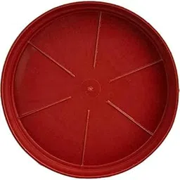 Plastic Pot Saucer, Base Plate Planter Tray, White, 9 Inch Dia, 6 Pieces image 1