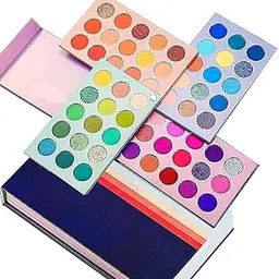 SKINPLUS 60 Shades Color Board Eyeshadow Palette Soft Creamy Texture Waterproof Bendable Long Lasting Eye Makeup Palette 80 g (MULTICOLORED) Metallic, Shimmery, Velvet, Satin & Matte Finish-picture-23