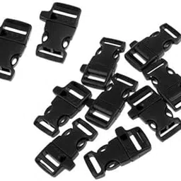 THE STYLE SUTRA 2x10pcs Cord Bracelet Side Release Buckle Survival Whistle 5.5x3.5cm Black-picture-19