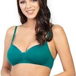 envie 1007 Non-Wired Padded 3/4th Coverage Women's T-Shirt Bra, Everyday Wirefree Bra with Soft and Adjustable Straps - 200 GSM Cotton|Spandex, Label Free Comfort Satin Styling Bra-picture-22