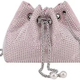 batcat ™ Mini Allover Rhinestone Decor Square Bag With Coin Purse (Pink)-picture-16
