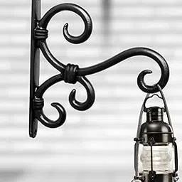 GHAR DWAR Ghardwar Metal Wall Hook Hanging Plant Bracket Decorative Straight Plant Hanger for Pots, Bird Feeders, Planters, Lanterns, Macrame, Wind Chimes Indoor Outdoor, (Pack of 1)-picture-33