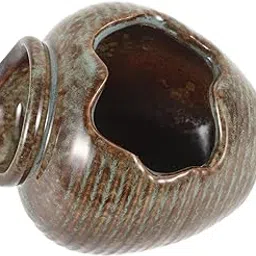 OFFSCH Ceramic Outdoor Water Fountain Built Filter Small Decorative Fountain for Garden and Patio Unique Glazed Design for Fish and Aquatic Plants-picture-36