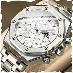 kitcone Multicolour Dial Analogue Men's Wrist Watch with Date Calendar, Metal Case and Strap Chronographs is Decorative Non Functional - OCT1-picture-53
