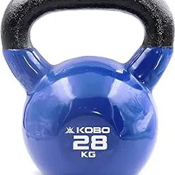 Kobo Vinyl Coated Cast Iron Kettlebell with Wide Handles for Cross Training, Swings, Body Workout and Muscle Exercise-picture-11