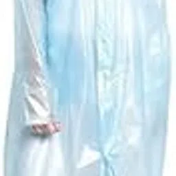 luckymorden Full-Length High Neck Raincoat – Soft PVC, Semi-Transparent, Heavy-Duty with Zipper & Button Closure, Large Hood, Zero Leakage, Regular Fit-picture-29