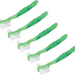 False Teeth Brush, Soft Hair Dirt Removal Safe Ergonomic Denture Brush for Elderly for Daily Life-picture-59